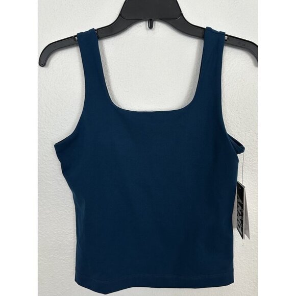 Dkny Sport Women's Balance Compression Tank Top - Poseidon teal blue Size S New - Picture 2 of 13